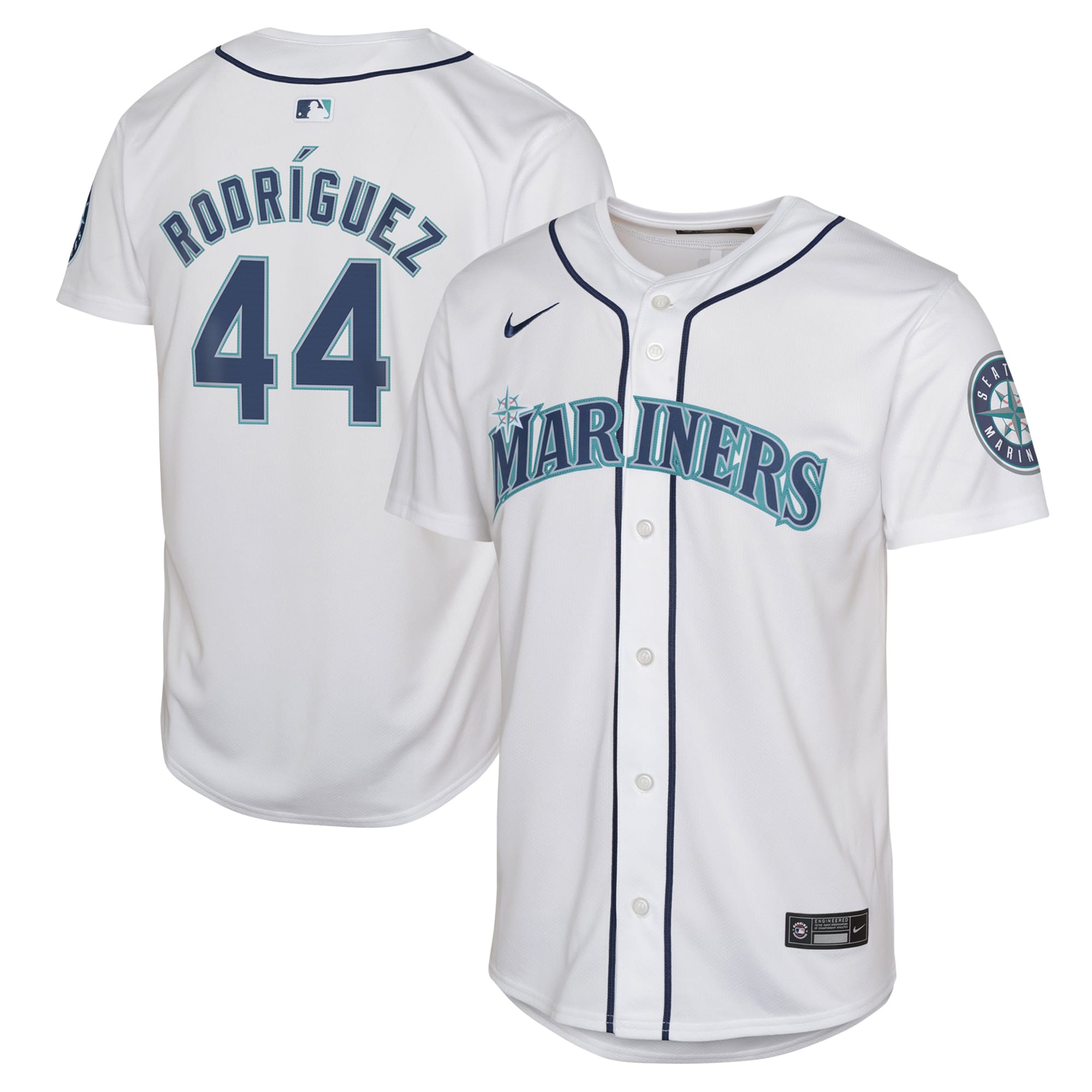 Julio Rodríguez Seattle Mariners Nike Youth Road Limited Player Jersey - Navy/Aqua/White