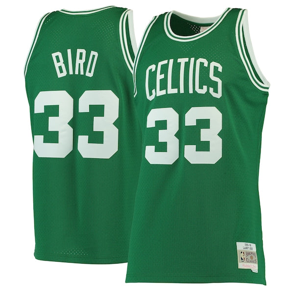 Larry Bird Boston Celtics Hardwood Classics Swingman Jersey - Kelly Green/White