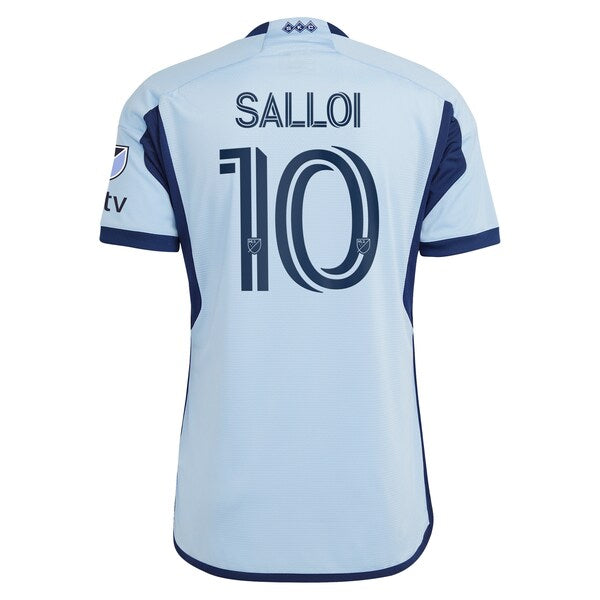 Daniel Salloi Sporting Kansas City adidas 2024 Hoops 4.0 Authentic Player Jersey – Light Blue