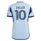 Daniel Salloi Sporting Kansas City adidas 2024 Hoops 4.0 Authentic Player Jersey – Light Blue