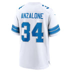 Alex Anzalone Detroit Lions Nike White Game Jersey -  White/Blue