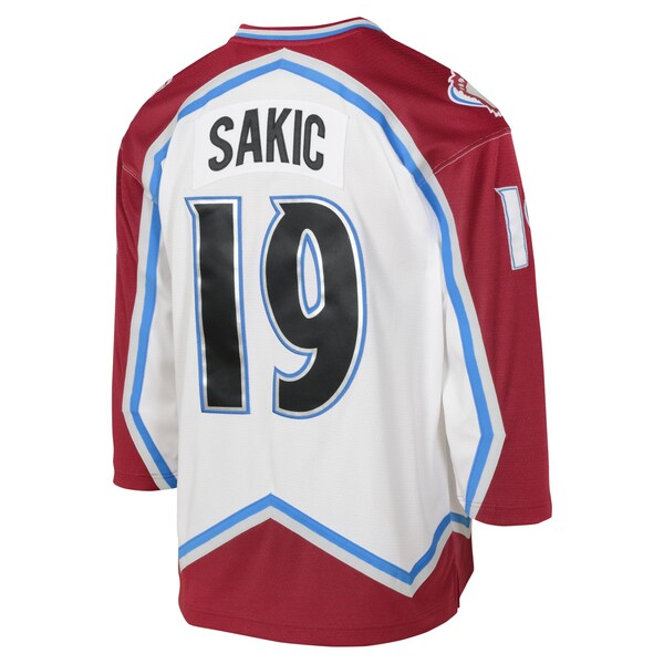 Joe Sakic Colorado Avalanche Youth 2000 Blue Line Player Jersey - White