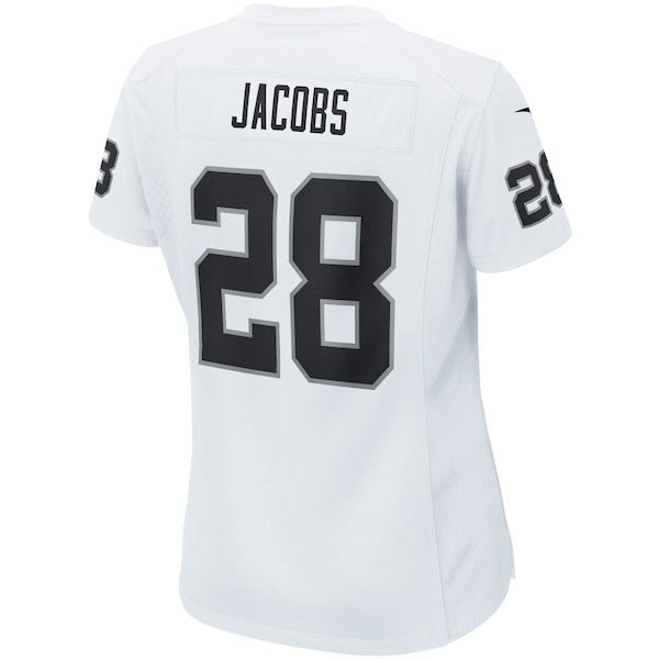 Josh Jacobs Las Vegas Raiders Nike Women's Player Game Team Jersey - White/Black