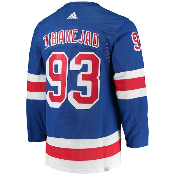 Mika Zibanejad New York Rangers adidas Home Primegreen Authentic Player Jersey - Blue