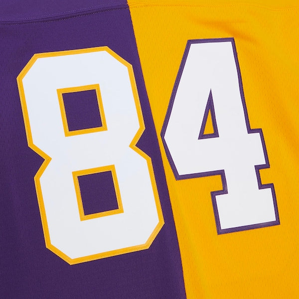 Randy Moss Minnesota Vikings 1998 Split Legacy Replica Jersey - Purple/Gold