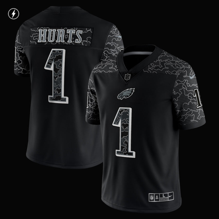 Jalen Hurts Philadelphia Eagles Nike RFLCTV Limited Jersey - Black