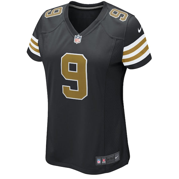 Drew Brees Nike New Orleans Saints Women's Alternate Game Jersey - Black/White