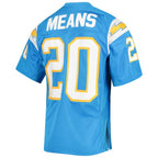 Natrone Means Los Angeles Chargers 1994 Authentic Throwback Retired Player Jersey - Powder Blue