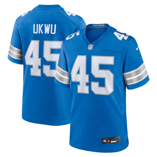 Isaac Ukwu Detroit Lions Nike Game Jersey -  Blue