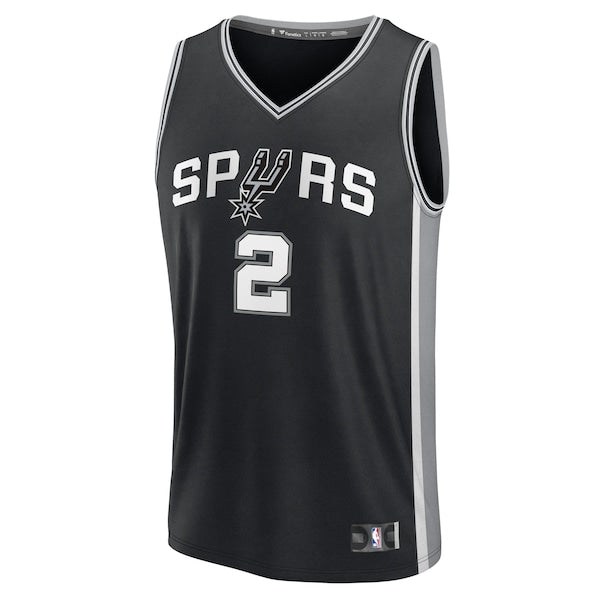 Dylan Harper San Antonio Spurs  2025 NBA Draft First Round Pick Fast Break Replica Jersey - Icon Edition - Black
