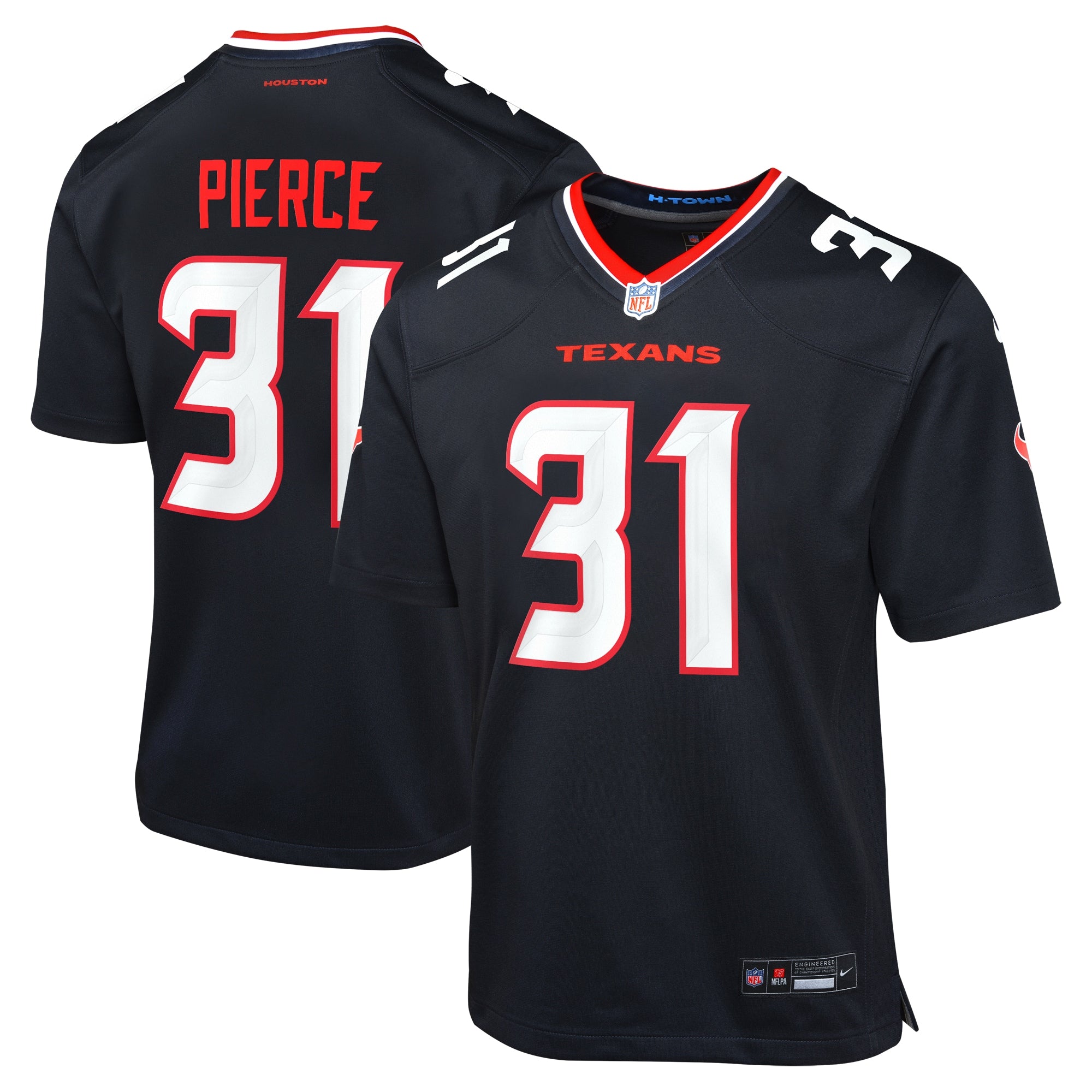 Dameon Pierce Houston Texans Nike Youth Alternate Game Jersey - Red/Navy
