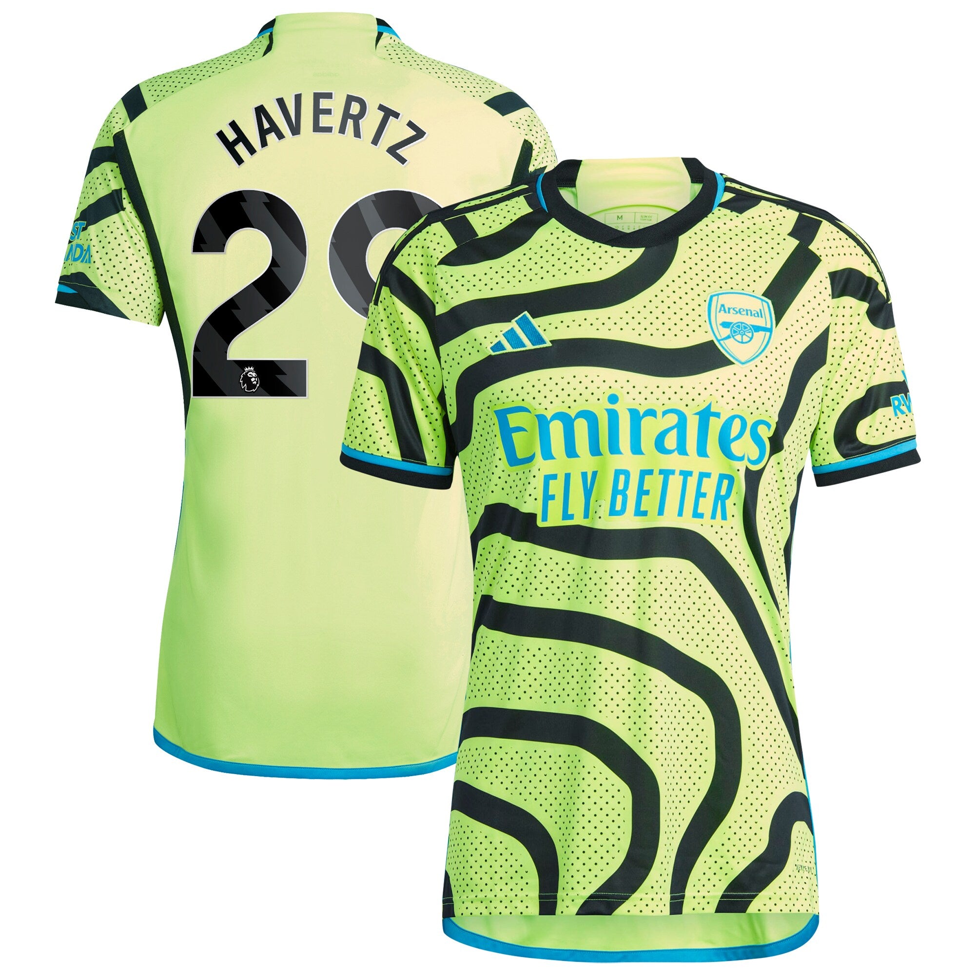 Kai Havertz Arsenal adidas 2023/24 Third Replica Player Jersey - Green/Yellow