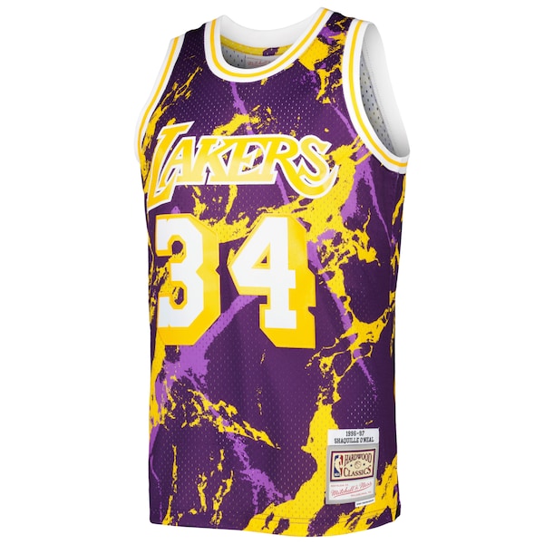 Shaquille O'Neal Los Angeles Lakers 1996/97 Hardwood Classics Marble Swingman Jersey - Purple