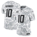 Justin Herbert Los Angeles Chargers Nike 2024 Salute to Service Limited Jersey - Arctic Camo