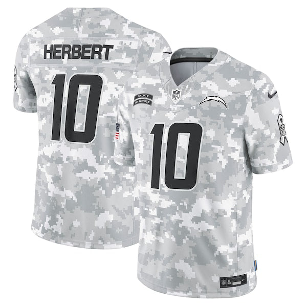 Justin Herbert Los Angeles Chargers Nike 2024 Salute to Service Limited Jersey - Arctic Camo