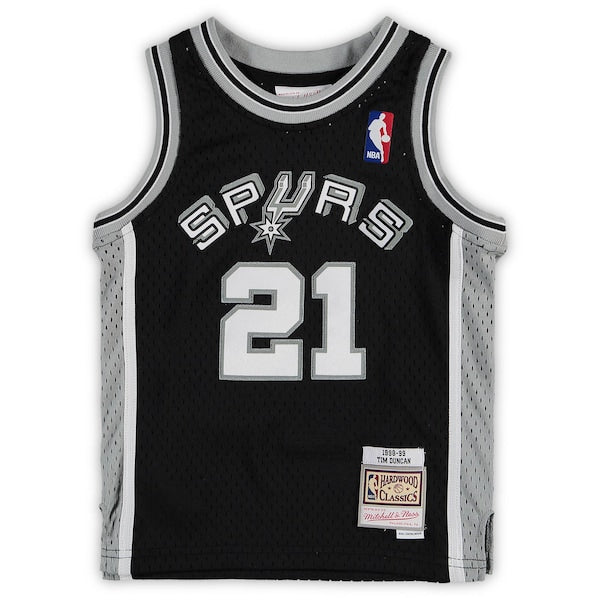 Tim Duncan San Antonio Spurs Preschool 1998/99 Hardwood Classics Throwback Team Jersey - Black