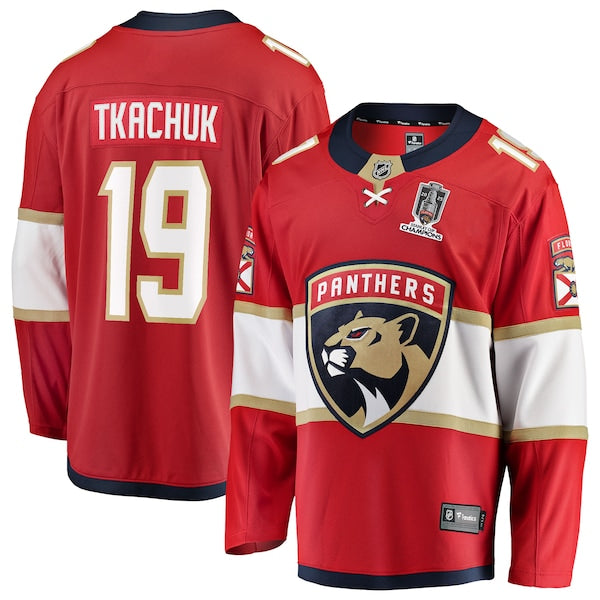 Matthew Tkachuk Florida Panthers  2025 Stanley Cup Champions Breakaway Jersey - Red