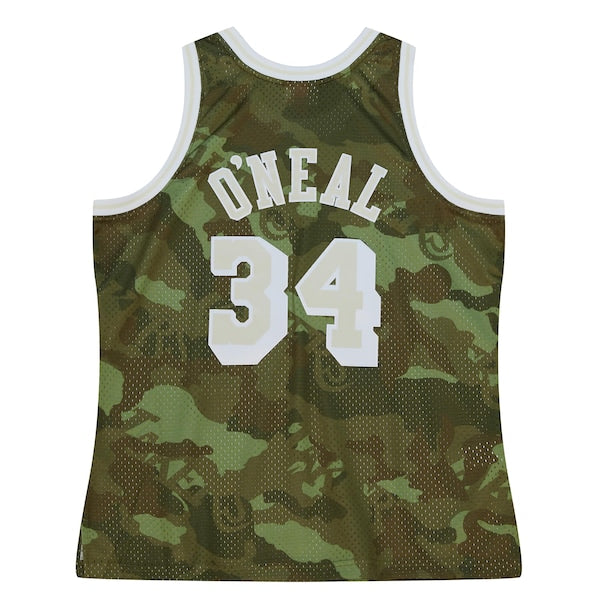 Shaquille O'Neal Los Angeles Lakers Hardwood Classics 1996/97 Ghost Green Swingman Jersey - Camo