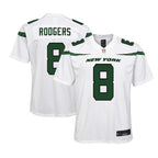 Aaron Rodgers New York Jets Nike Youth Game Jersey - White/Black/Green