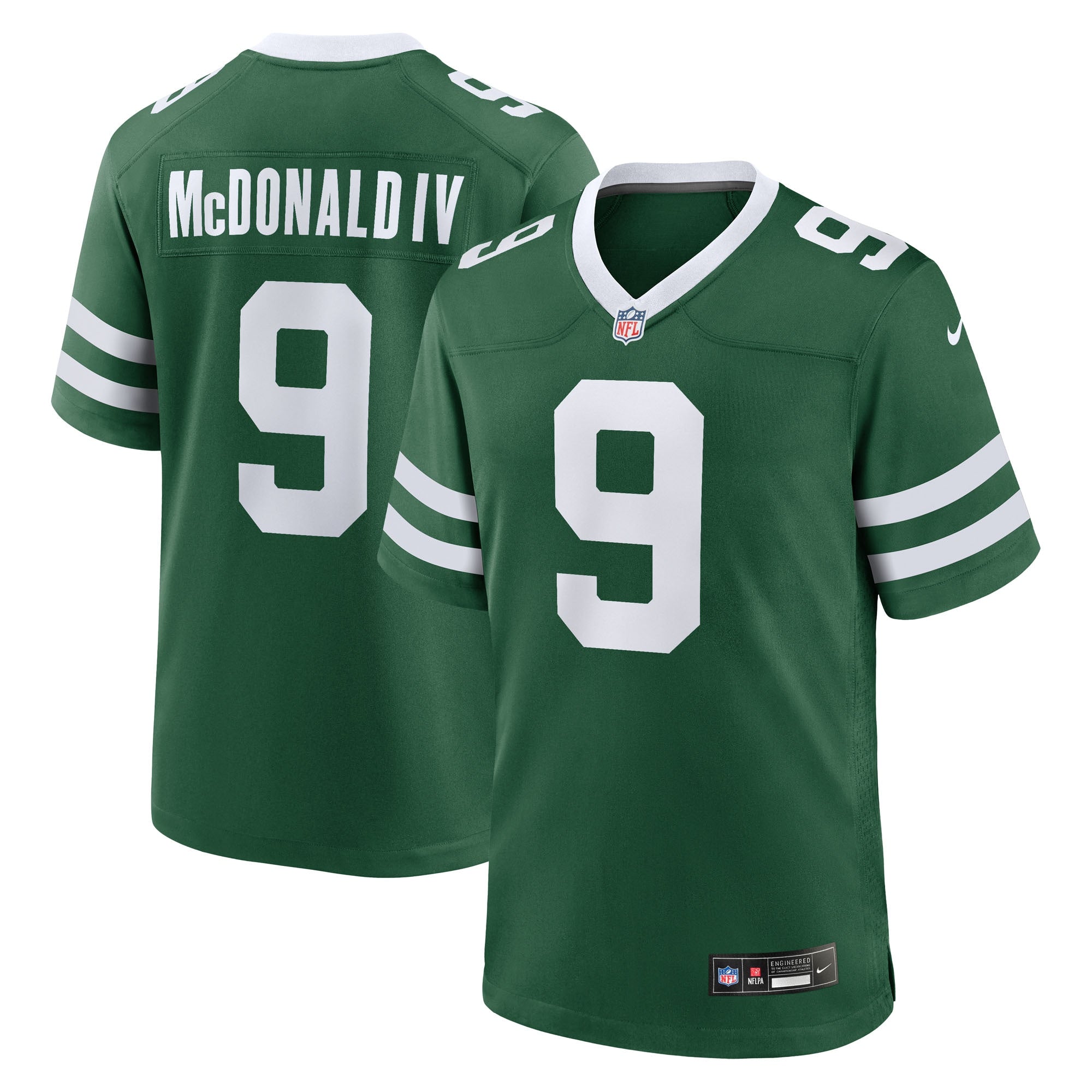 Will McDonald IV New York Jets Nike Alternate Game Jersey - Legacy Black/Green