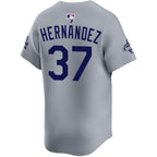 Teoscar Hernández Los Angeles Dodgers Nike 2025 World Series Champions Home Replica Jersey - Grey