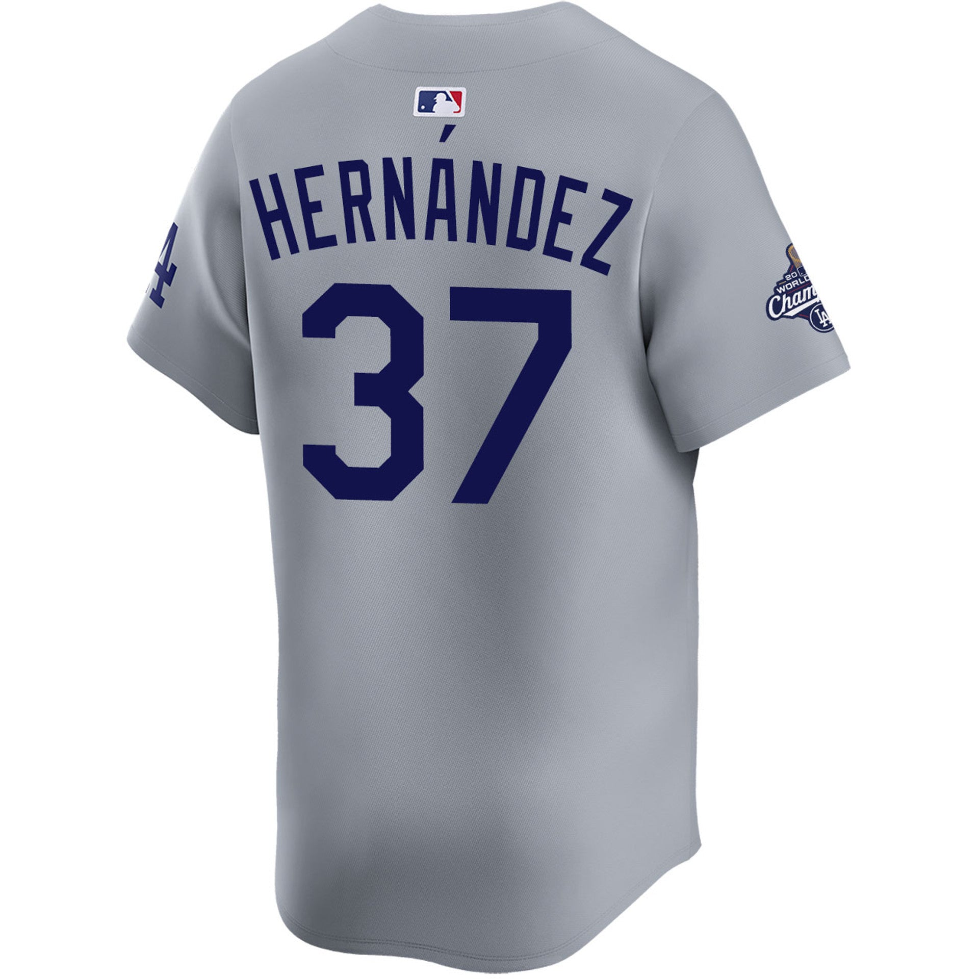 Teoscar Hernández Los Angeles Dodgers Nike 2025 World Series Champions Home Replica Jersey - Grey