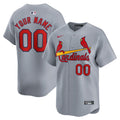 St. Louis Cardinals Nike Away Limited Custom Jersey - Gray