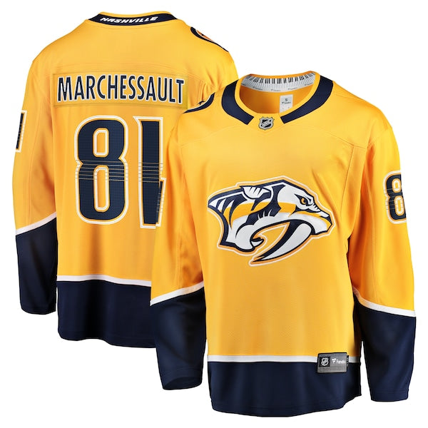 Jonathan Marchessault Nashville Predators  Home Premier Breakaway Player Jersey - Gold