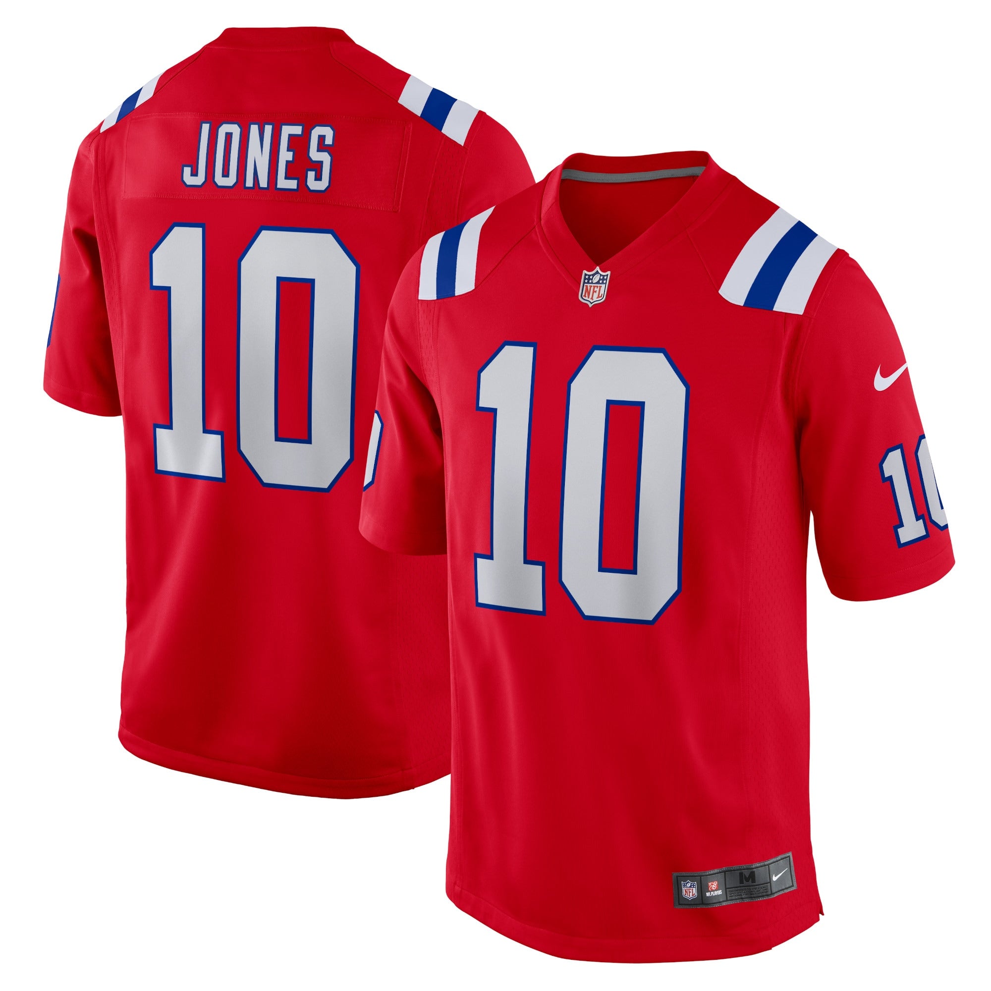 Mac Jones New England Patriots Nike Youth Game Jersey - Navy/Red/White