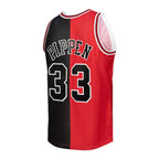 Scottie Pippen Chicago Bulls Big & Tall Hardwood Classics 1997/98 Split Swingman Jersey - Red/Black