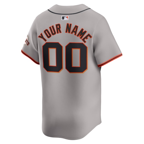 San Francisco Giants Nike Away Limited Custom Jersey - Gray