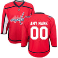 Washington Capitals Preschool Home Replica Custom Jersey - Red