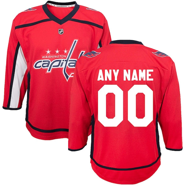 Washington Capitals Preschool Home Replica Custom Jersey - Red