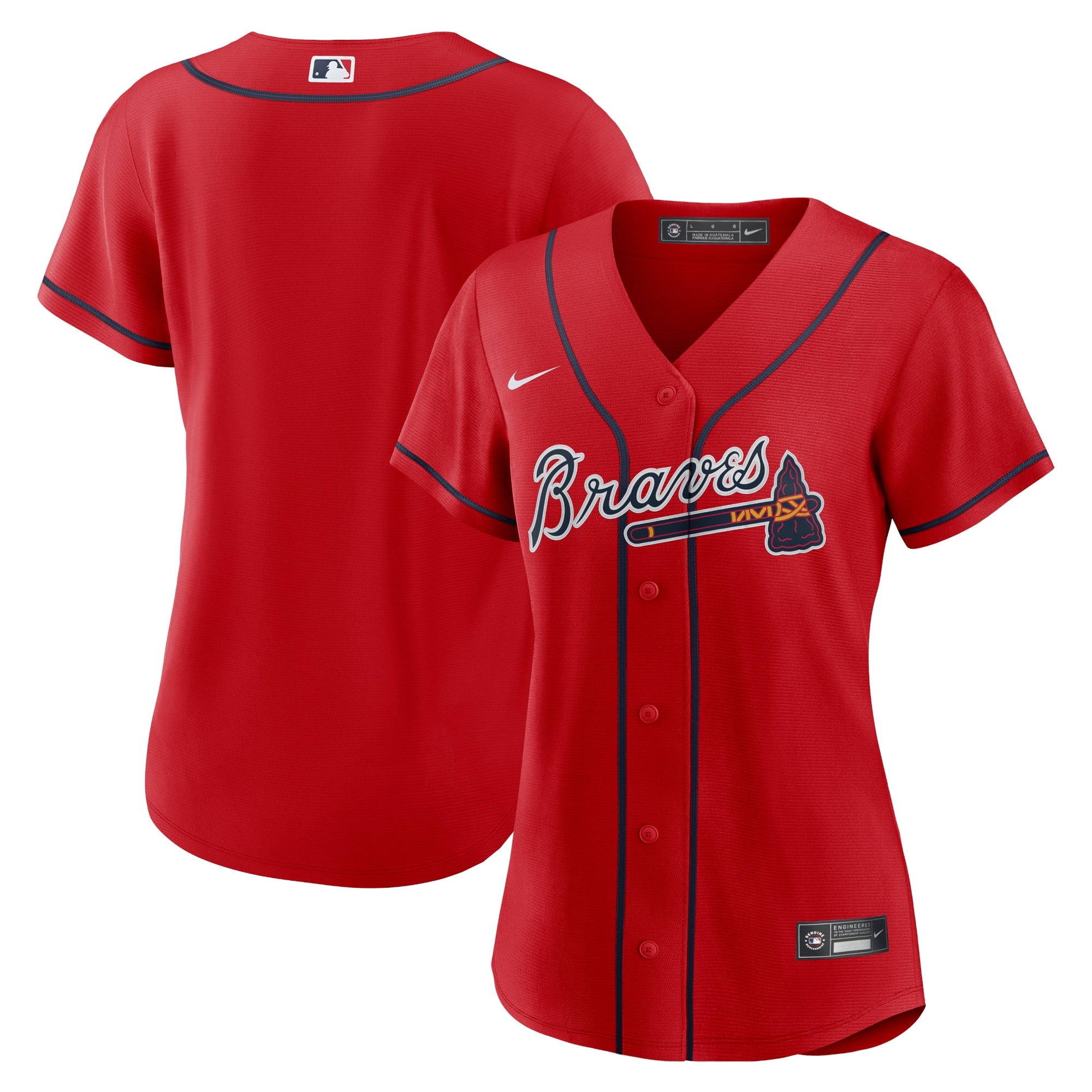 Women's Atlanta Braves Nike Navy Alternate Replica Team Jersey/White/Red