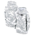 New England Patriots Nike Women's 2024 Salute To Service Club Fleece Pullover Hoodie - Arctic Camo
