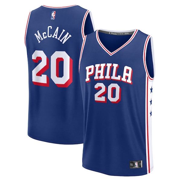 Jared McCain Philadelphia 76ers  2024 NBA Draft Fast Break Player Jersey - Icon Edition - Royal