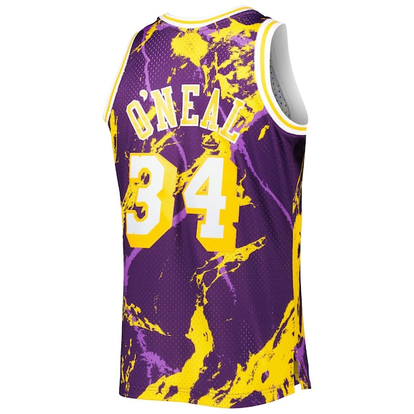 Shaquille O'Neal Los Angeles Lakers 1996/97 Hardwood Classics Marble Swingman Jersey - Purple