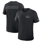 Los Angeles Chargers Nike 2025 NFL Crucial Catch Tri-Blend Dri-FIT T-Shirt - Black