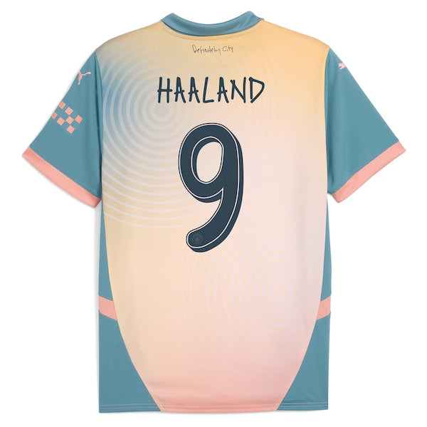 Erling Haaland Manchester City Puma 2024/25 Fourth Replica Player Jersey - Blue/Navy