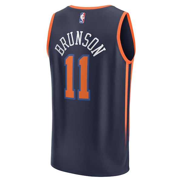 Jalen Brunson New York Knicks  Fast Break Replica Player Jersey - Statement Edition - Navy