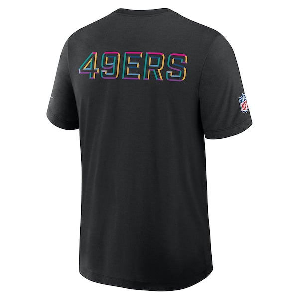 San Francisco 49ers Nike Tall 2025 NFL Crucial Catch Tri-Blend Dri-FIT T-Shirt - Black