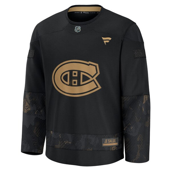 Montreal Canadiens  2024 Military Appreciation Practice Jersey - Black
