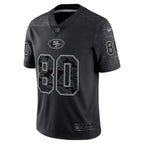 Men's Nike Jerry Rice Black San Francisco 49ers Retired Player RFLCTV Limited Jersey