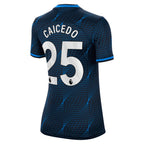 Moisés Caicedo Chelsea Nike Women's 2023/24 Away Stadium Replica Player Jersey - Navy/Blue