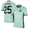 Moisés Caicedo Chelsea Nike 2023/24 Third Stadium Replica Player Jersey - Mint/Blue/Navy