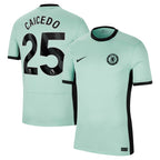 Moisés Caicedo Chelsea Nike 2023/24 Third Stadium Replica Player Jersey - Mint/Blue/Navy