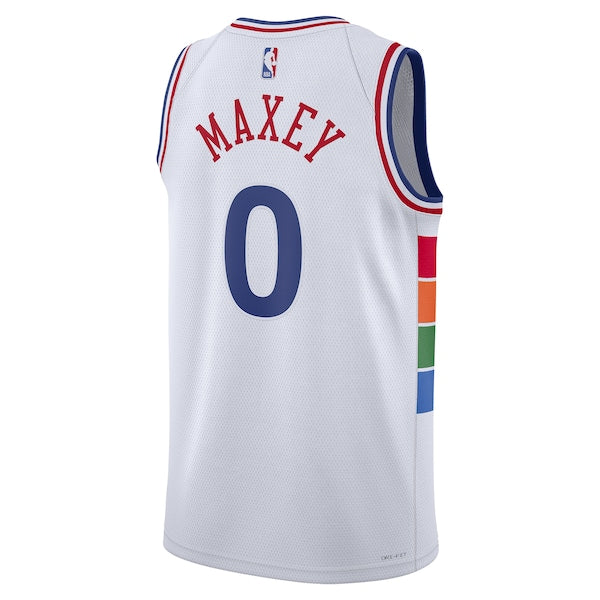 Tyrese Maxey Philadelphia 76ers Nike Unisex 2024/25 Swingman Player Jersey - City Edition - White