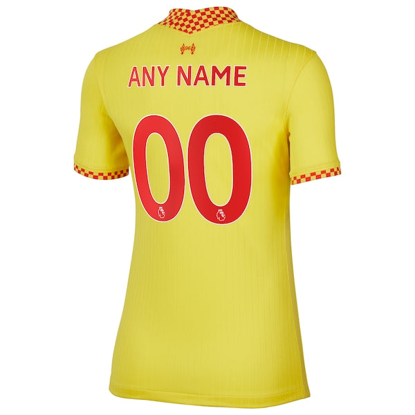 Liverpool Nike Women's 2021/22 Third Breathe Stadium Custom Jersey - Yellow