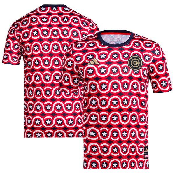 Chicago Fire adidas 2024 Americana x Captain America Pre-Match Top - Red