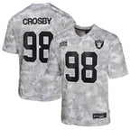 Maxx Crosby Las Vegas Raiders Nike Youth 2024 Salute to Service Game Jersey - Arctic Camo